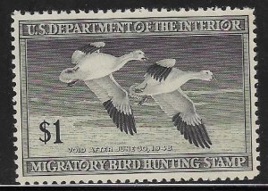 RW14 1947 Federal Duck Stamp-Very FINE OGNH-No Faults or Gum Skips OFFER?-EX