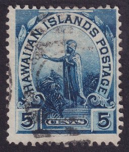 HAWAII 82 5c blue USED FINE SINGLE FROM 1899 - 3P5