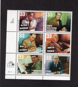 3339-3344 Hollywood Composers, MNH LL-PB/6