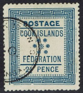 COOK ISLANDS 1892 TYPESET 2½D 1ST ISSUE USED