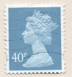 Great Britain Sc MH266 2000 40p chalky blue  QE II Machin head stamp used