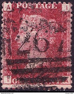 GREAT BRITAIN 1858 QV 1d Lake-Red PLATE 115 AI SG44 Used Postmark Durham (D...