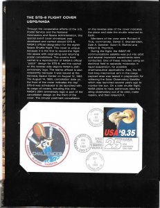 #1909 STS-8 Space Flight Cover in Official USPS/NASA Folder (11238)