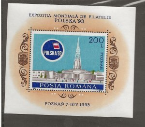 ROMANIA Sc 3811 NH SOUVENIR SHEET OF 1993 - STAMP EXPO