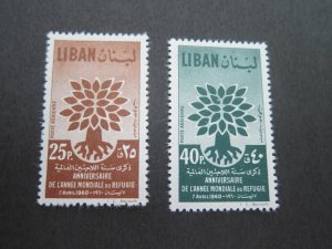 Lebanon 1960 Sc C284-5 set MNH