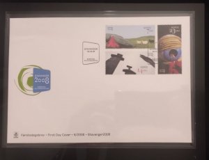 D) 2008, NORWAY, FIRST DAY COVER, ISSUE, STAVANGER, EUROPEAN CAPITAL OF CULTURE