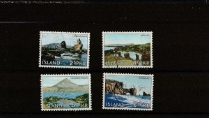 Iceland  Scott#  380-383  Used  (1966 Landscapes)