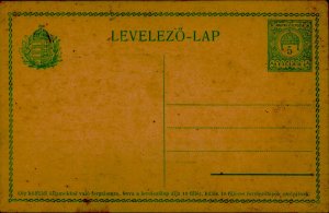E0058 LEVELEZŐ-LAP postcard issued by MAGYAR KIR. POSTA Hungarian Royal Post