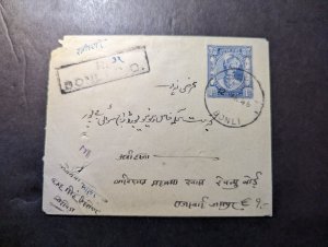 1946 India Jaipur State Cover Bonli Hindi Manuscript