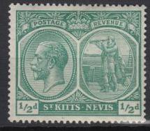 St.Kitts-Nevis - 1921 KGV 1/2p - MH  (9286)