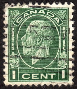 1932, Canada 1c, George V, Used, well centered, crease, Sc 195