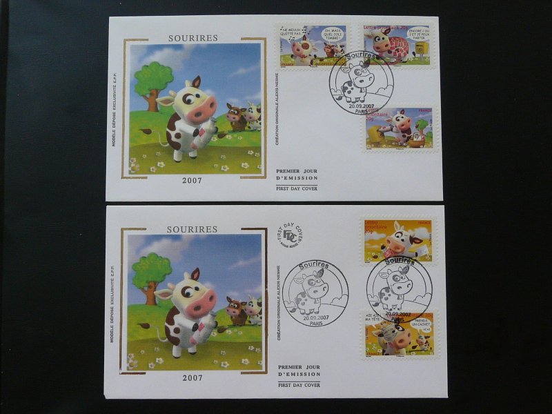 cartoons animation cow x2 FDC France 2007