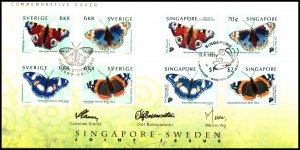 Singapore 903-906 Butterflies Joint Issue U/A FDC