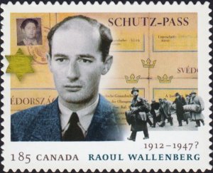 DIE CUT = RAOUL WALLENBERG = LIFE SAVER  MNH CANADA 2013 #2618i