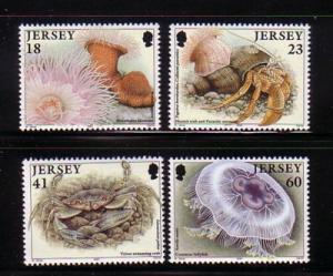 Jersey Sc 681-4 1994 marine life stamps mint NH