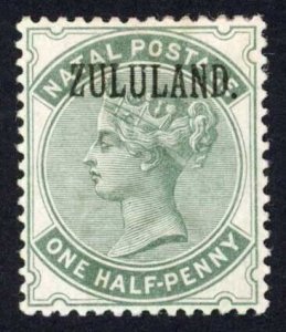 Zululand 1888-93 SG.12 1/2d dull green with stop good to fine mint cat 55 pounds