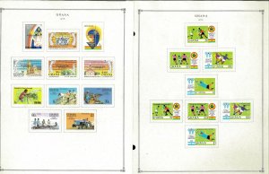 Ghana 1957-1992 M (mostly) & U Hinged on Scott International Pages thru 1999