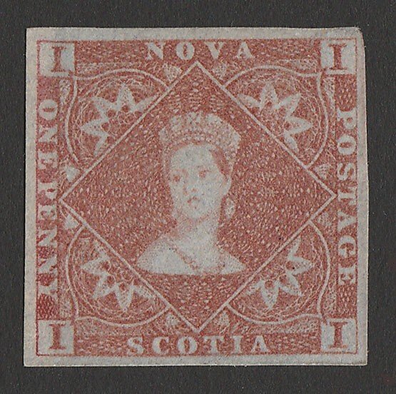 NOVA SCOTIA 1851 QV 1d red-brown. SG 1 cat £3000. 