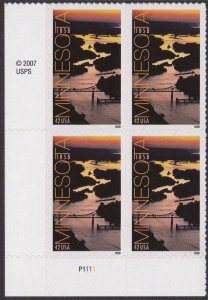 4266 Minnesota Statehood Plate Block MNH