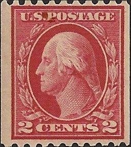 # 442 MINT NEVER HINGED CARMINE GEORGE WASHINGTON