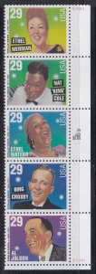 US 2849-2853, MNH Strip of 5 - Popular Singers