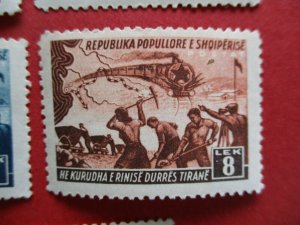 SG498-505 1948 Albania Construction of Durres - Tirana Railway Set MM