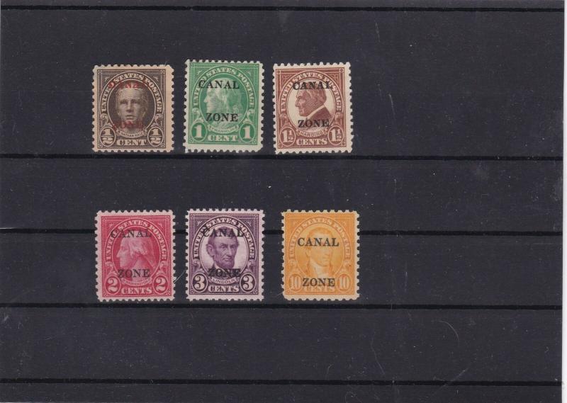 canal zone overprint mounted mint stamps  ref 10794