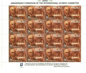 Palau - 1994 - Olympics Coubertin  - Sheet of Sixteen - MNH