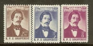 Albania, Scott #523-525; Naum Veqilharxhi, MLH