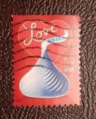 US Scott # 4122; used 39c Love stamp from 2007; VF centering