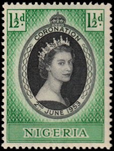 ✔️ NIGERIA 1953 - CORONATION - SC.  79 MNH ** [5CW2]