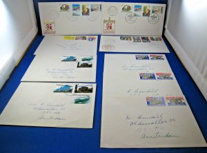 NETHERLANDS 1980-1, LOT OF 9 FIRST DAY COVERS-SCOTT #599 6, B565 B576  (jpc17)