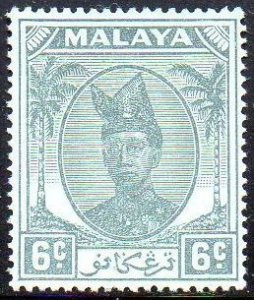 Trengganu 1949 6c grey MH