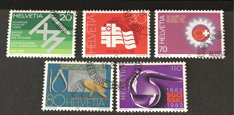 Switzerland 1982 #710-14, Used, CV $3.40