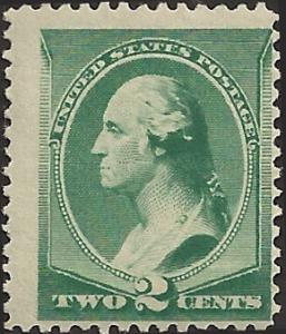 # 213 Green Mint Hinged George Washington
