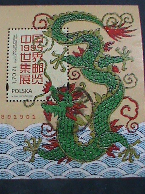 POLAND 1999 SC#3443  WORLD STAMP SHOW CHINA'99-DRAGON MNH S/S SHEET- VERY FINE