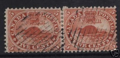 Canada #15iv VF Used Pair  **With VGG Cert.**