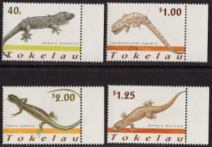 Thematic stamps TOKELAU 2001 LIZARDS 314/7 mint