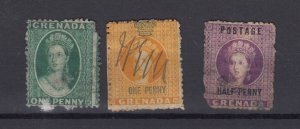 Grenada QV 1861/71 Used Collection Of 3 BP9977