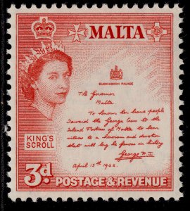 MALTA QEII SG272, 3d rose-red, M MINT.