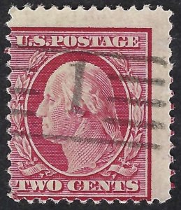 United States #375 2¢ George Washington (1910-11). Carmine. Good. Used.