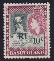 Basutoland  SG 68b   Mint Hinged  - Opt surcharge  Type III