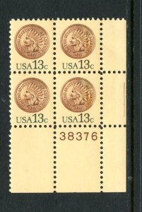 SCOTT  1734  INDIAN HEAD PENNY  13¢  PLATE BLOCK  MNH  SHERWOOD STAMP