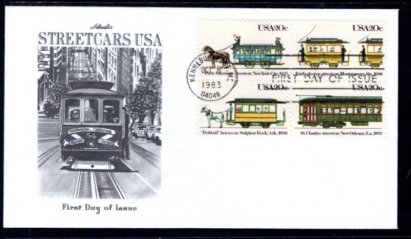 US 2062a Streetcars Artmaster U/A FDC