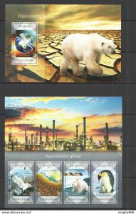 2014 S. Tome & Principe Animals Fauna Global Warming Kb+Bl ** Stamps St1683