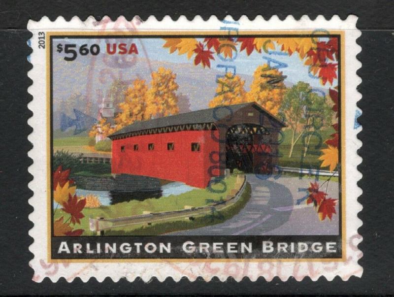 4738 Arlington Green Bridge Used Postage Single Off Paper FREE SHIPPING