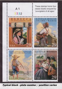 1993 Youth Classic Books Sc 2788a MNH plate block - Typical