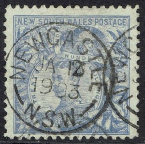 NEW SOUTH WALES 1890 CARRINGTON 20/- WMK 20/- NSW IN CIRCLE PERF 11 USED