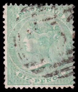 Mauritius Scott 27 (1862) Used F, CV $175.00 C