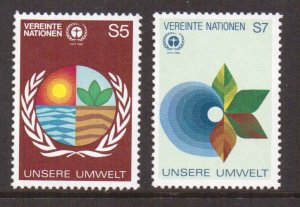 United Nations Vienna  #25-26  MNH 1982 human environment